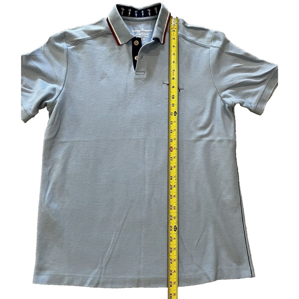 Tommy Bahama Polo Shirt Adult Men's Small Blue Island Baby Blue